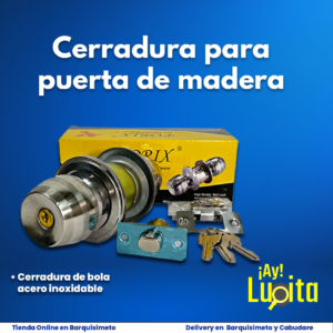 Cerradura para puerta de madera
