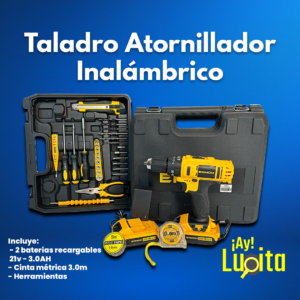 Taladro con herramientas